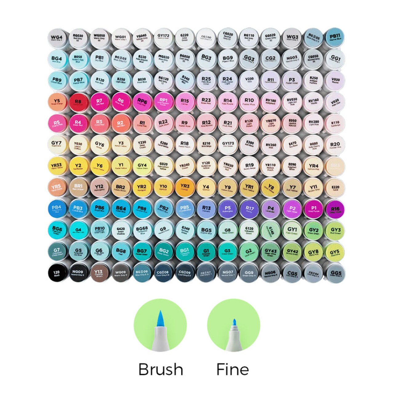 Ohuhu 168-Color Alcohol Markers - Honolulu/ Honolulu B Series